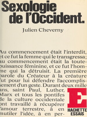 cover image of Sexologie de l'Occident